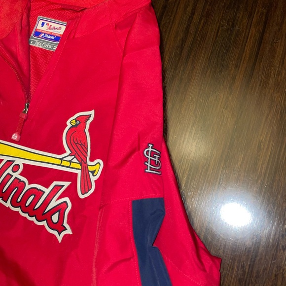 Majestic brand St. Louis Cardinals 1/4 zip, lightweight pullover. Size L large. - Picture 4 of 10